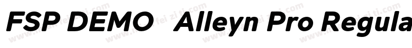FSP DEMO   Alleyn Pro Regular字体转换